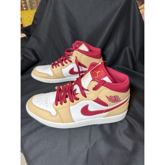 Nike Air Jordan 1 Light Curry Cardinal Red Men's US 11 / 554724-201 - Picture 5 of 7